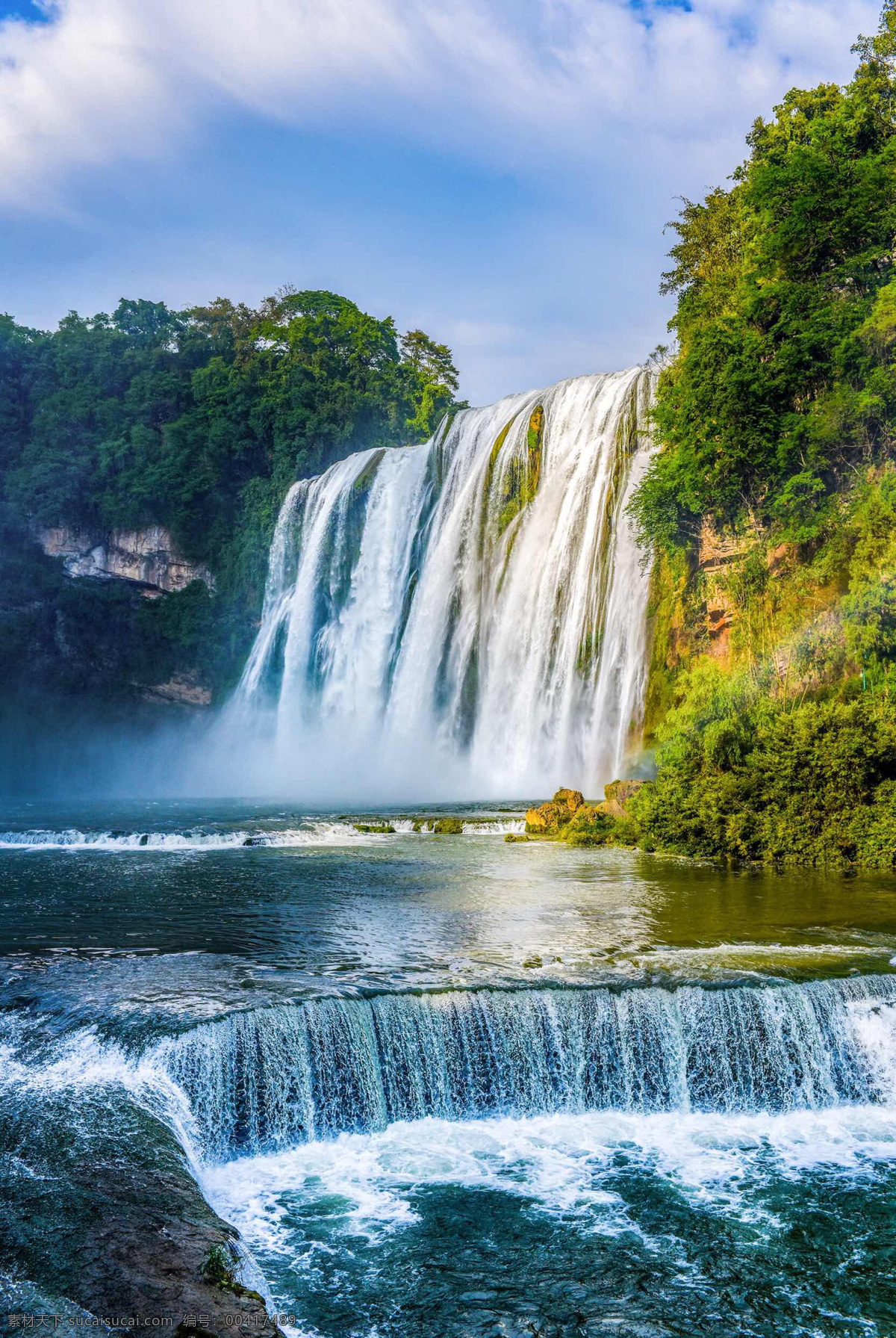 黄果树瀑布 贵州 瀑布 风景 自然 水 树林 岩石 雨林 旅游摄影 国内旅游