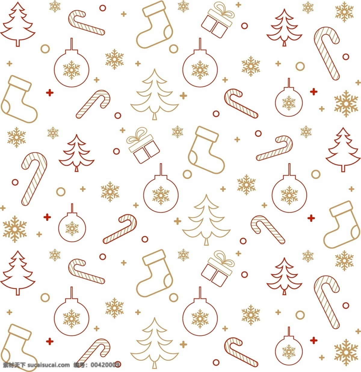矢量 圣诞节 底纹 线描 雪花 手杖 圣诞节底纹 线描圣诞树 长筒袜 好看底纹 精致雪花 灯 底纹边框 其他素材