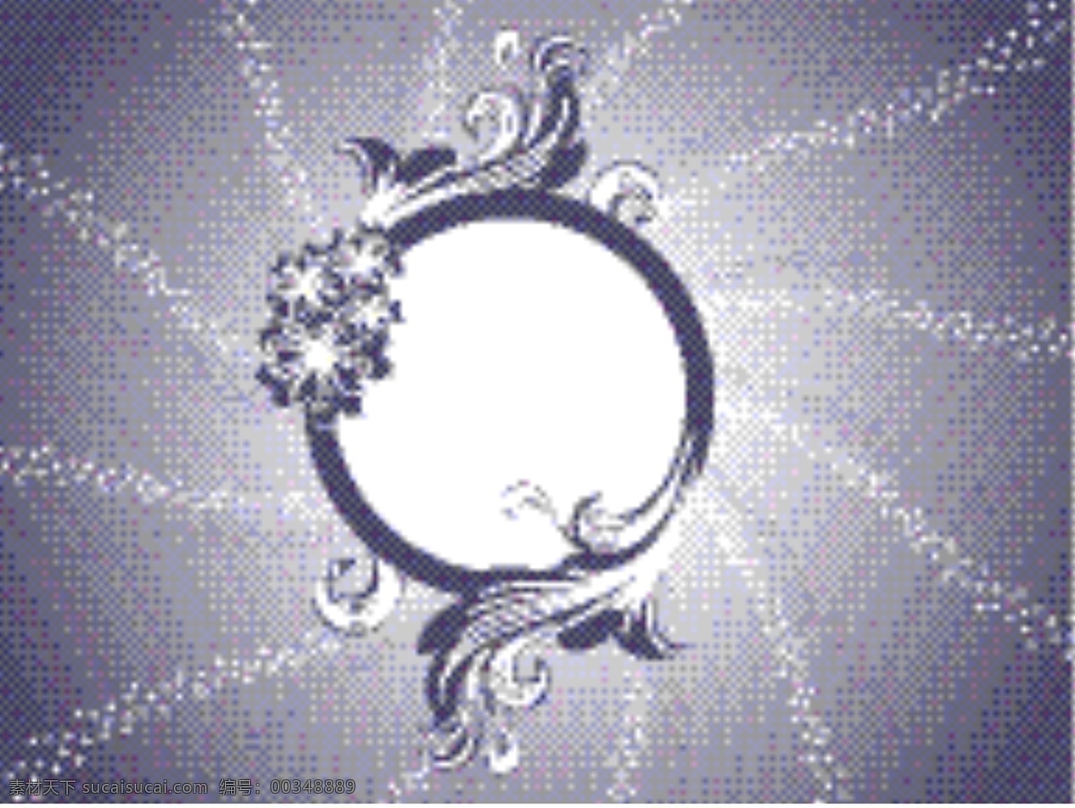 矢量 孤立 花 框 白色