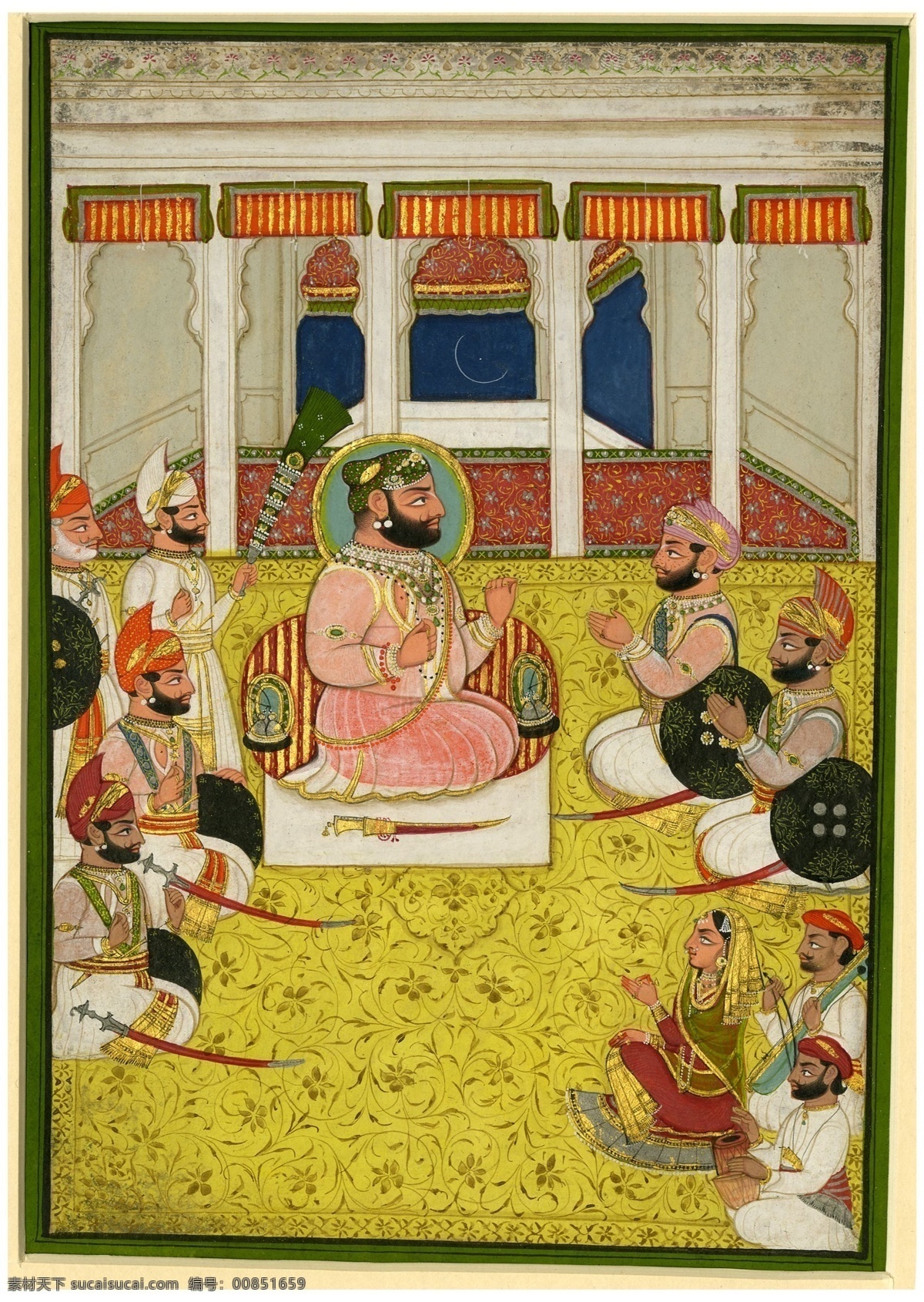 拜见国王 印度绘画 19世纪绘画 世界名画 绘画书法 文化艺术