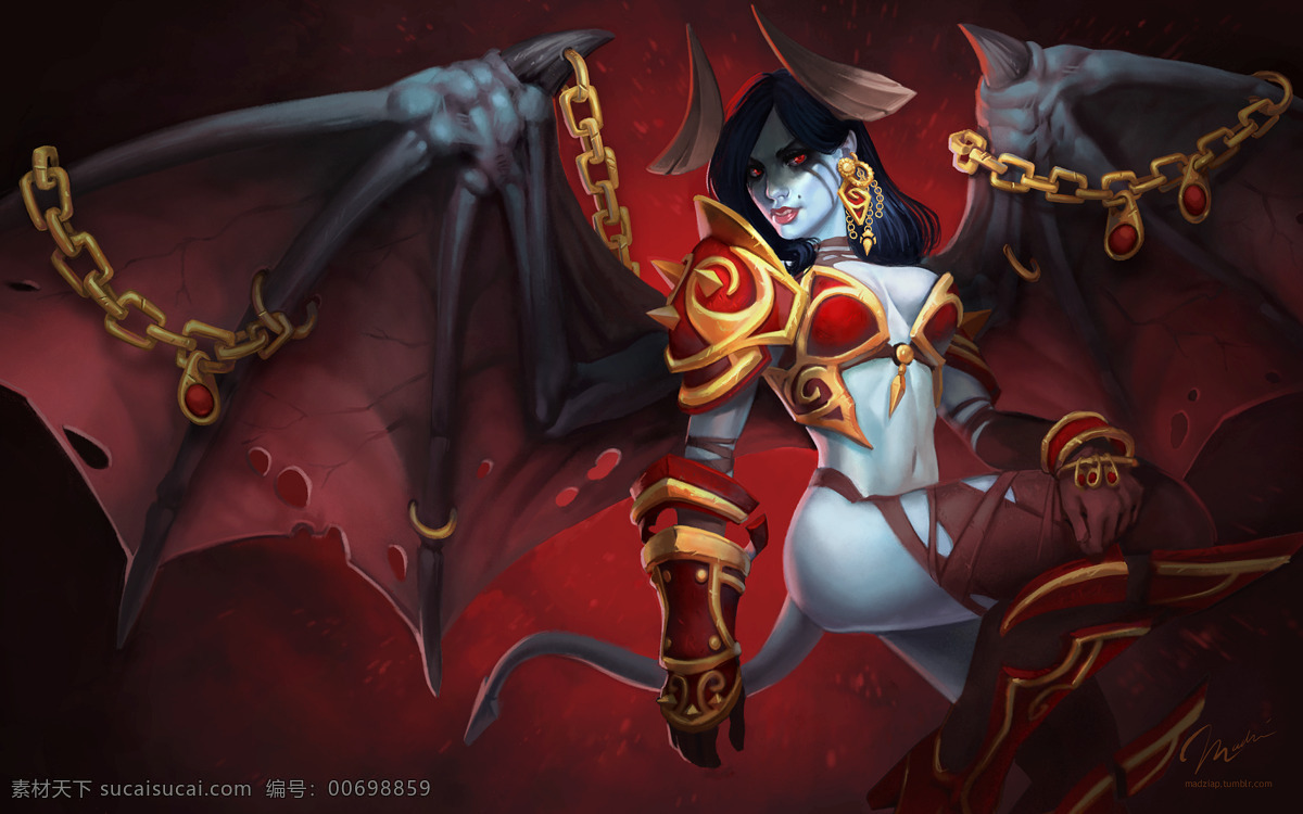 dota2 痛苦 女王 dota 痛苦女王 阿卡莎 魅魔 鎖鏈 魅惑 游戲美女 歐美傳說生物 動漫人物 動漫動畫 紅色