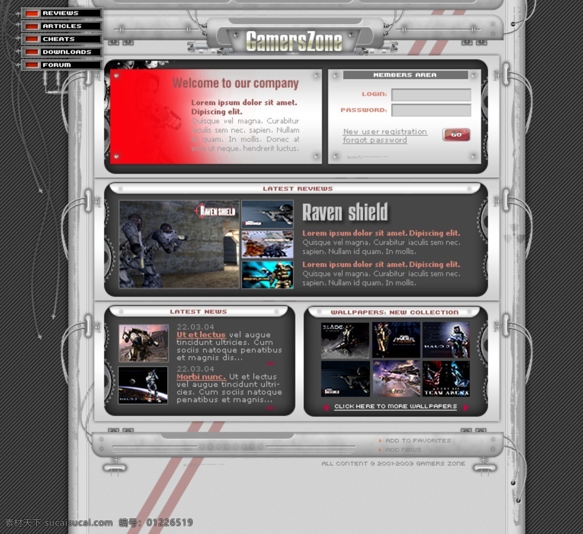 国外 黑 灰色 游戏 网页设计 黑灰色 网页 web 界面设计 英文模板 白色