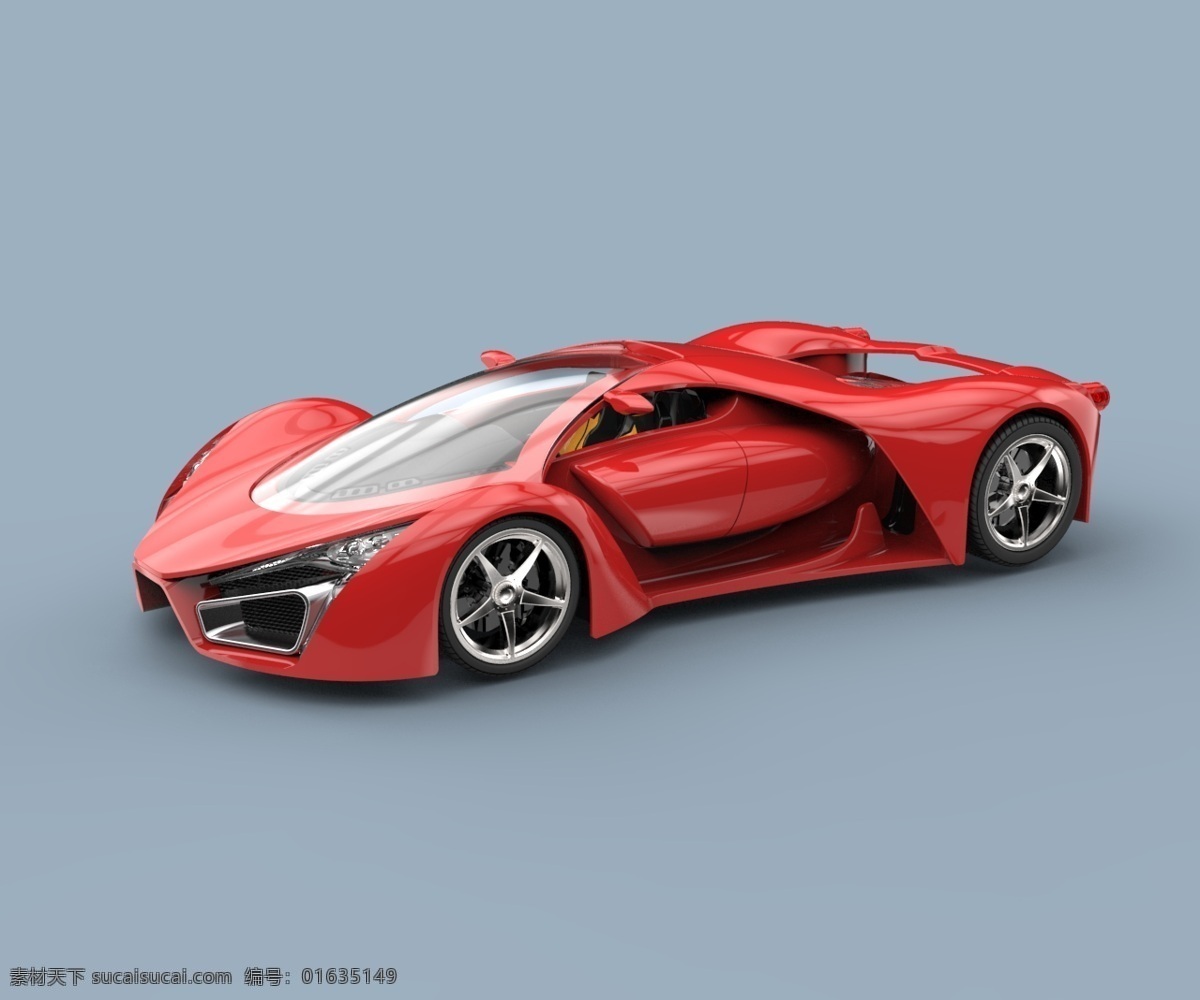法拉利概念车 法拉利 玩具车 3d 渲染 3d渲染 3d设计