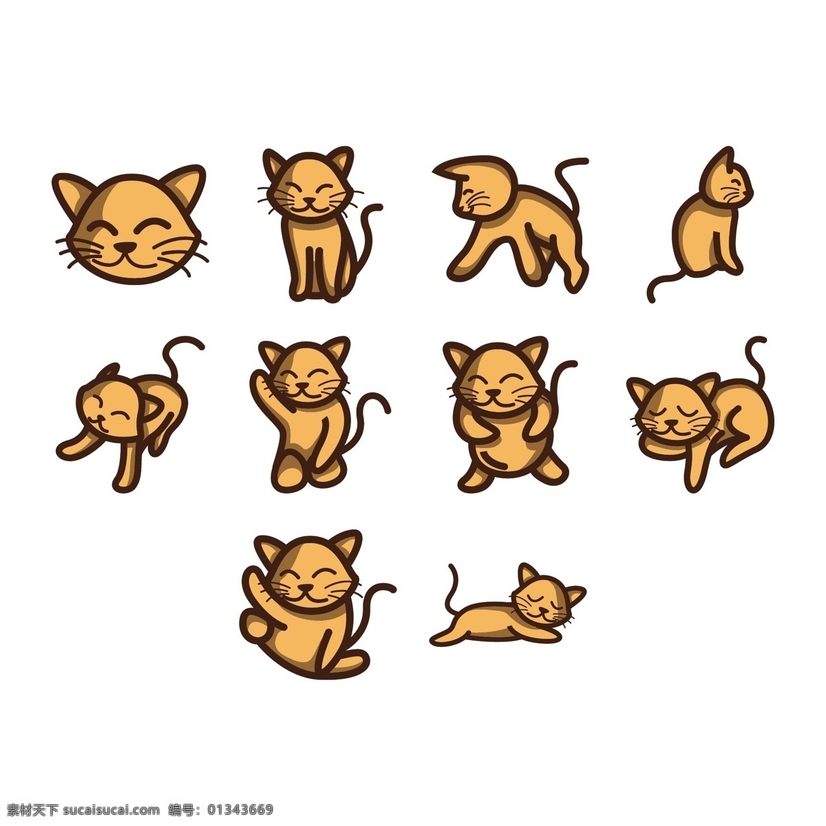 貓圖標(biāo) 圖標(biāo) 動物 顏色 寵物 彩色