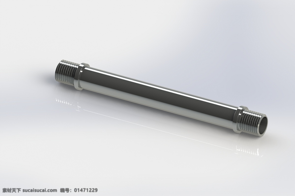 m10x1 克羅姆 銅管 法蘭 燈 部分 3d模型素材 電器模型