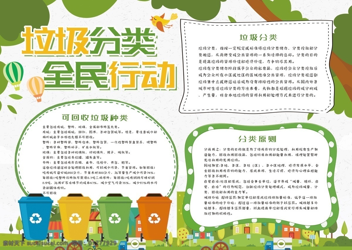 綠色 清新 環(huán)保 垃圾 分類(lèi) 全民 行動(dòng) 小報(bào) 手 抄報(bào) 公益 手抄報(bào) 垃圾分類(lèi) 全民行動(dòng) 愛(ài)護(hù)環(huán)境