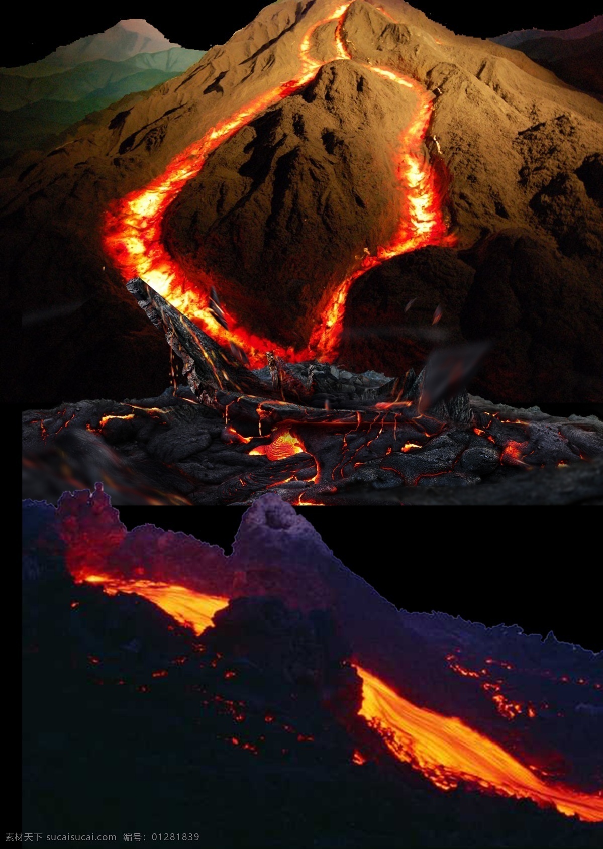 火山 岩浆 分层 火 火焰 背景 黑色 晚上 大伙 柴火 燃烧 炭火 烤火 火焰素材 火素材 篝火素材 自然景观 自然风光