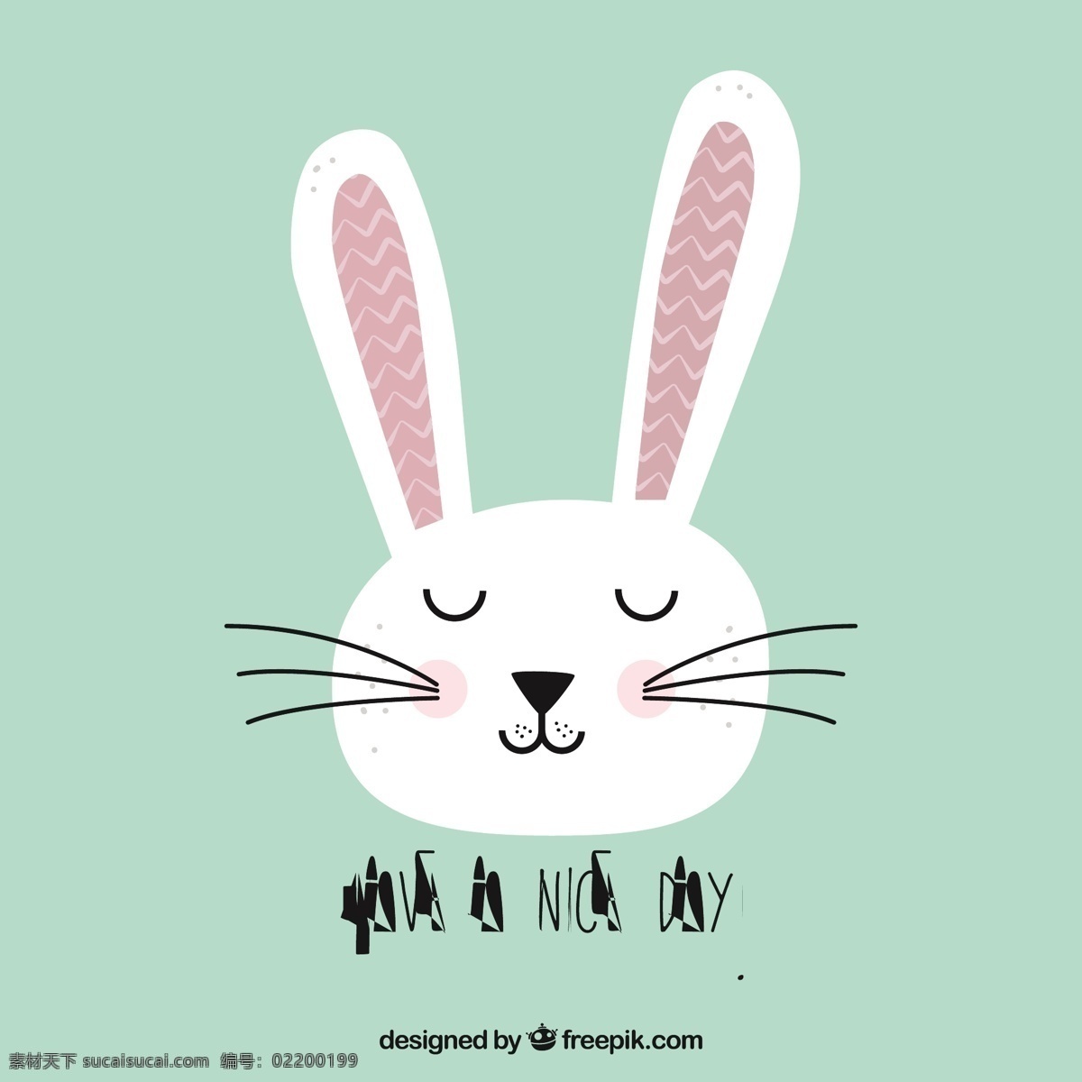 可爱 白兔 头像 矢量 兔子 动物 可爱兔