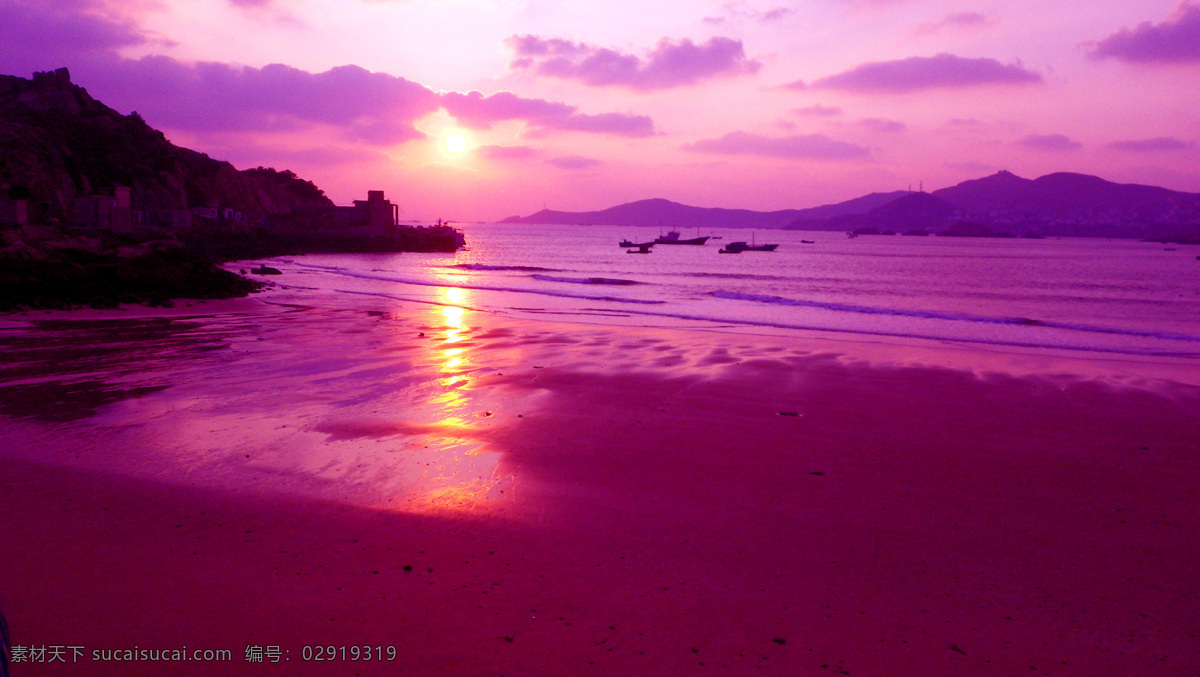大海 夕陽 高清 圖 沙灘 黃昏 落日