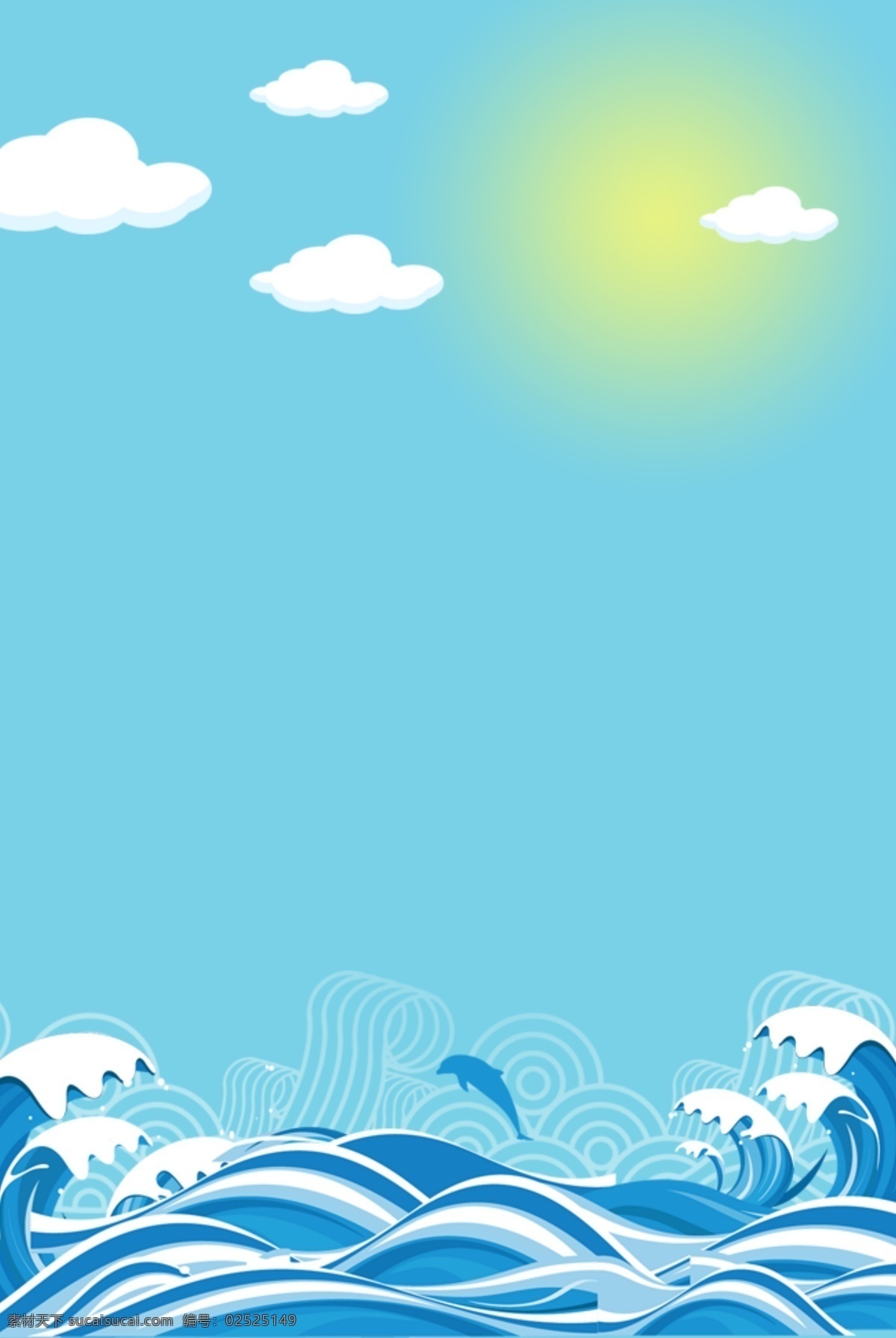 矢量 蓝色 插画 大海 背景 海洋 浪花 波浪 波涛 古典纹理 海水纹 卡通 复古 传统 海浪 海报