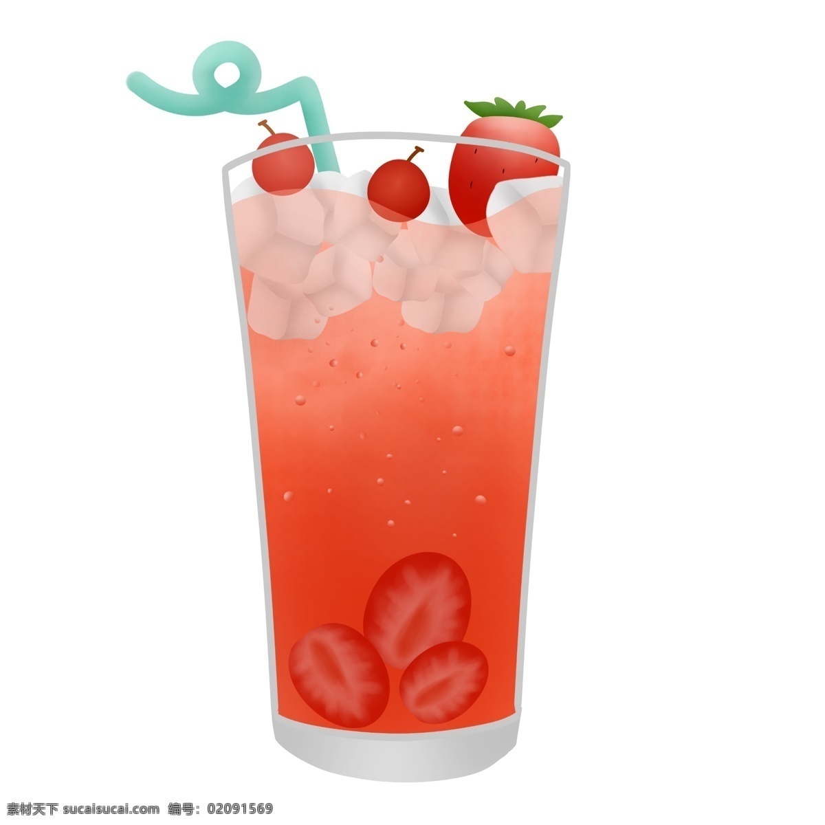 夏季清涼果汁 夏天 草莓 果汁 水果 清涼