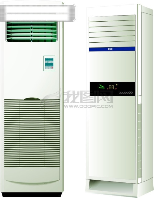 奧克斯 空調(diào) 側(cè)面 家用電器 正面 柜機(jī) 矢量圖 日常生活