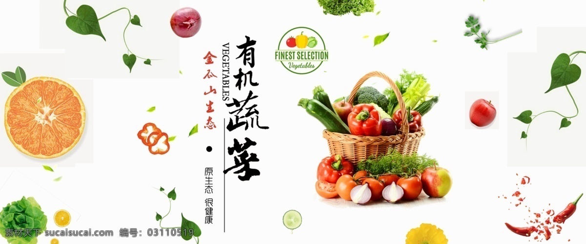 有机 蔬菜 原生态 健康瓜果蔬菜 水果白菜辣椒 南瓜创意海报 1920 800像素 淘宝全屏海