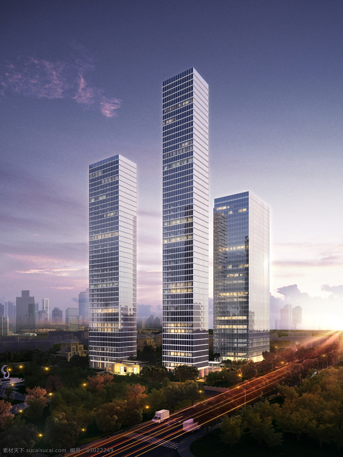 高层 办公楼 半 鸟瞰 住宅 规划 玻璃 效果图 3d设计
