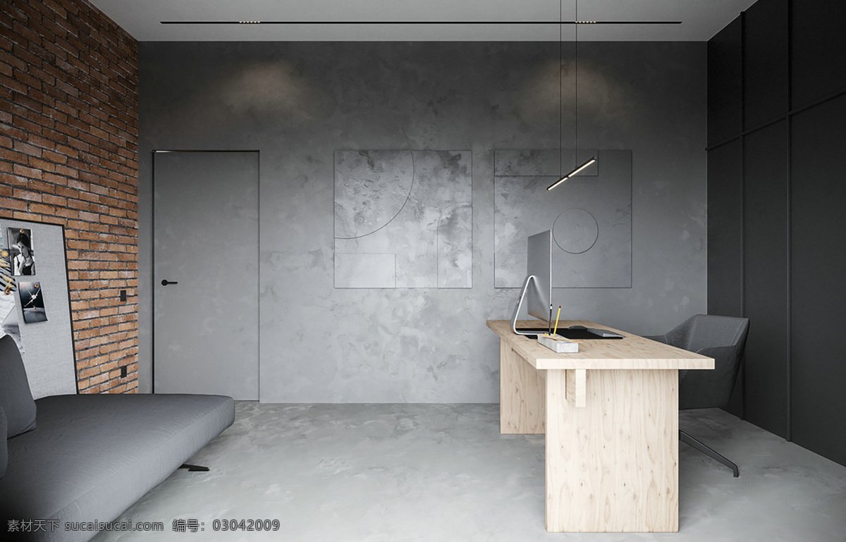 个性 办公室 墙纸 墙布 效果图 室内设计 搭配 现代 北欧 bbbb