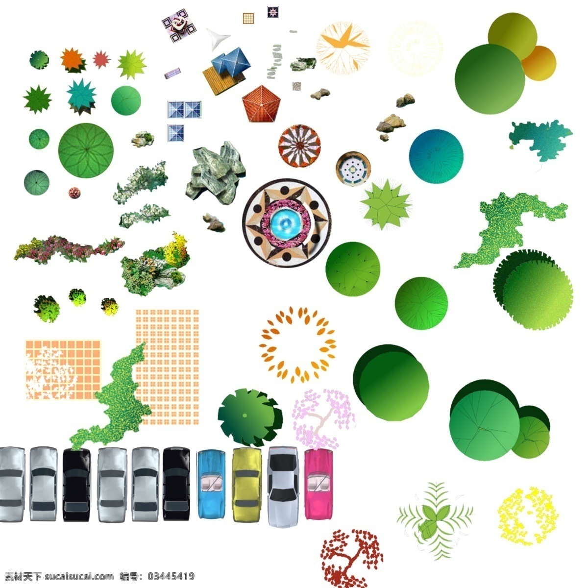 景观绿化图片 景观绿化 绿植 景观素材 彩平 规划 图标