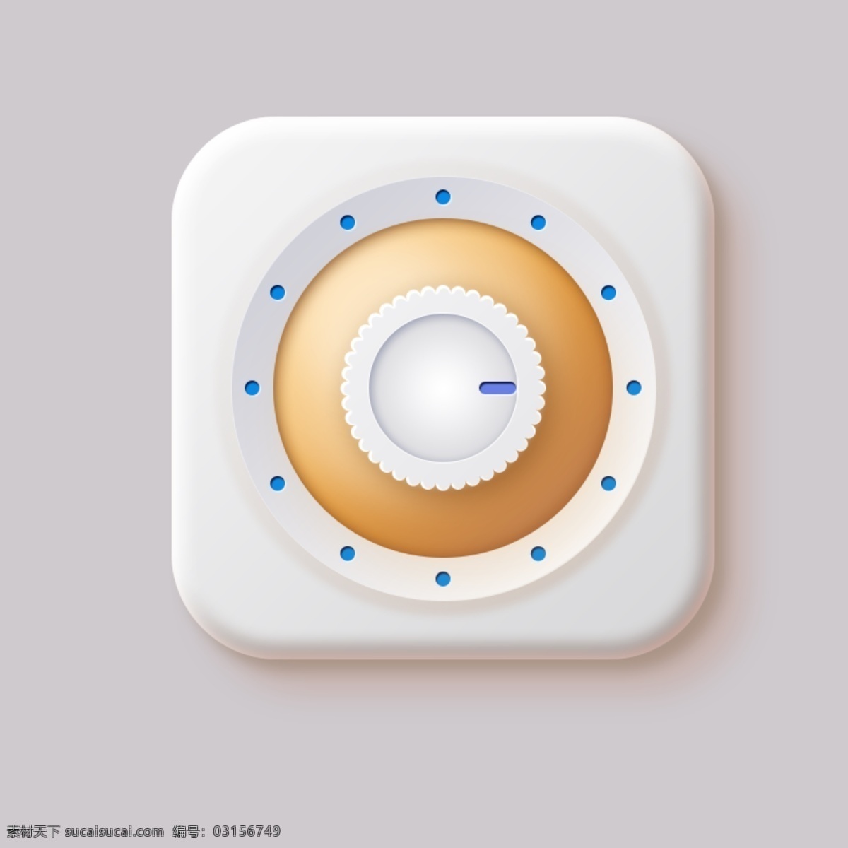 仿真 寫實 簡潔 icon 旋鈕 寫實icon 白色