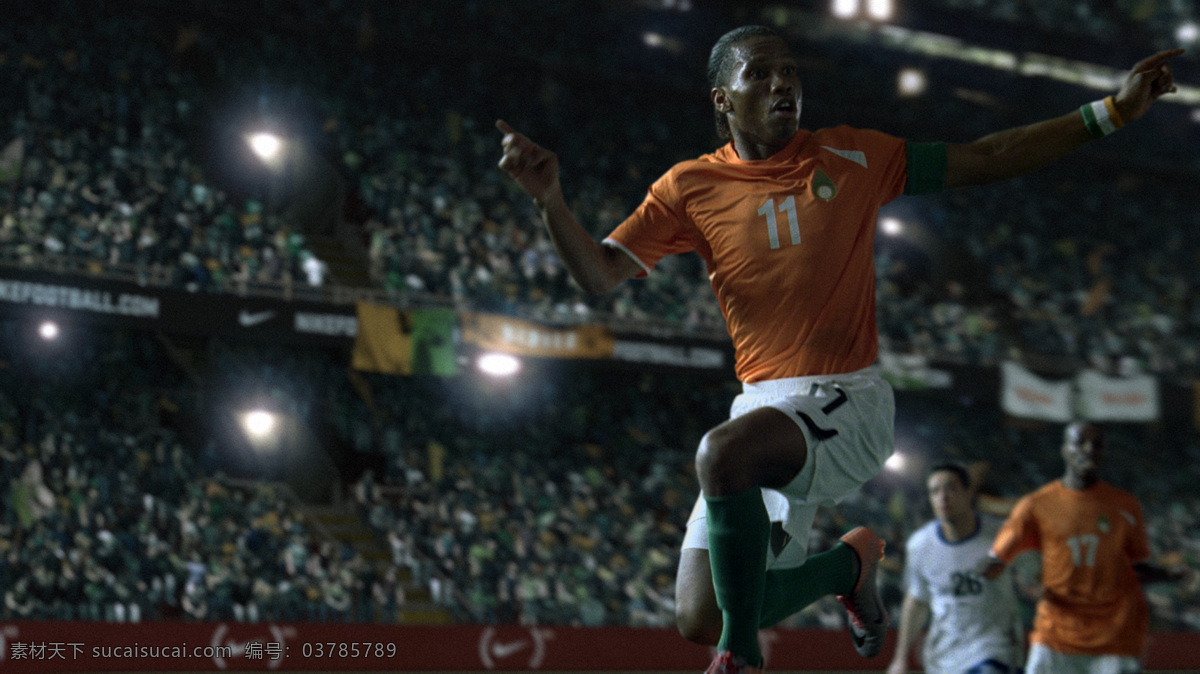 nike 足球 系列 足球系列 德罗巴 平面 广告 体育运动 文化艺术 灰色
