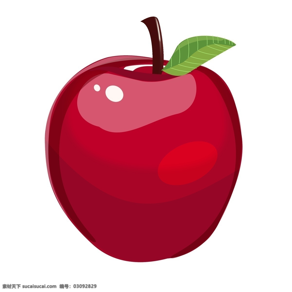 手绘 水晶 质感 平安夜 红苹果 商用 元素 节日 感恩节 苹果 红色 装饰 光滑 细腻 新年 喜气 甜 水果 物品 苹果派 原料 天然