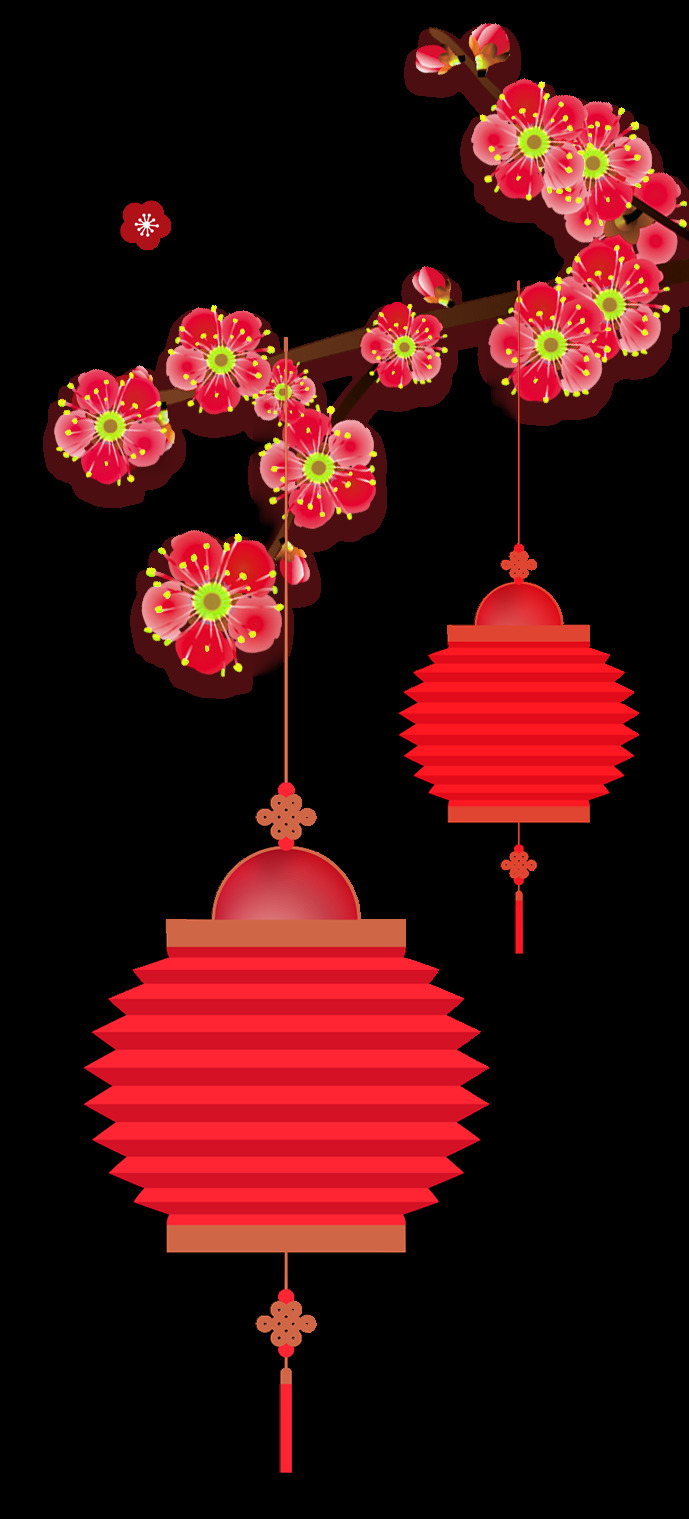 中国 风 装饰 梅花 灯笼 中国风 节日 新年 装饰图案 新年装饰 灯笼素材