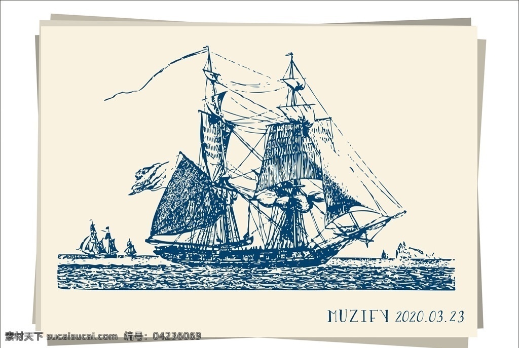 帆船手绘稿 帆船 邮轮 海上交通工具 复古船舶 手绘稿 海浪 素描画 海景 现代科技 交通工具