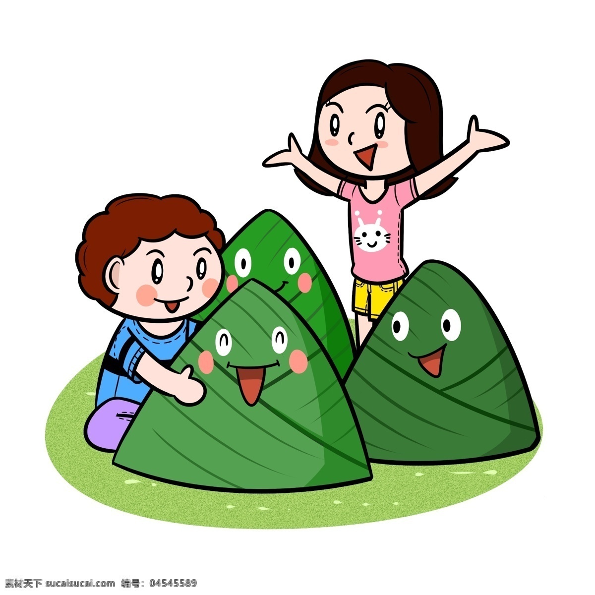 卡通 端午節(jié) 兒童 大 粽子 透明 底 卡通端午節(jié) 端午節(jié)卡通 卡通粽子 卡通人物 卡通兒童
