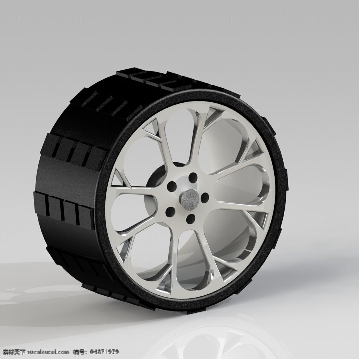 一个 捷 豹 汽车 轮辋 工业设计 运动 3d模型素材 其他3d模型