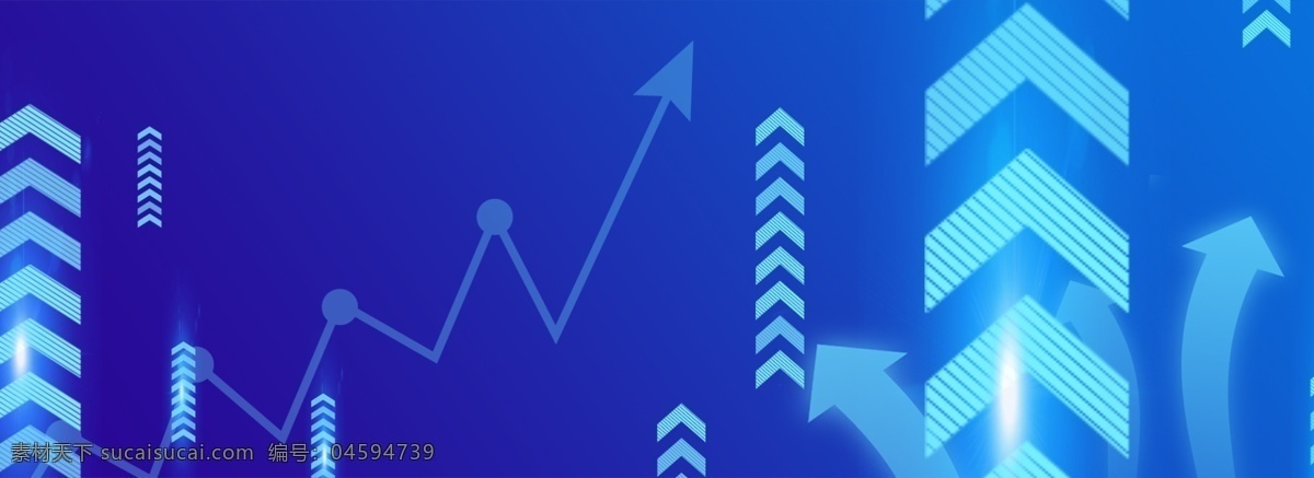 股票 升值 藍色 清新 banner 背景 簡約 上升