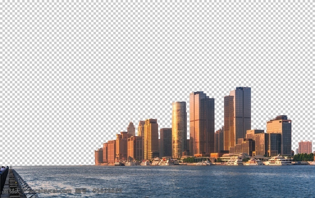 上海 城市 浦西 建筑 背景 海報(bào) png格式