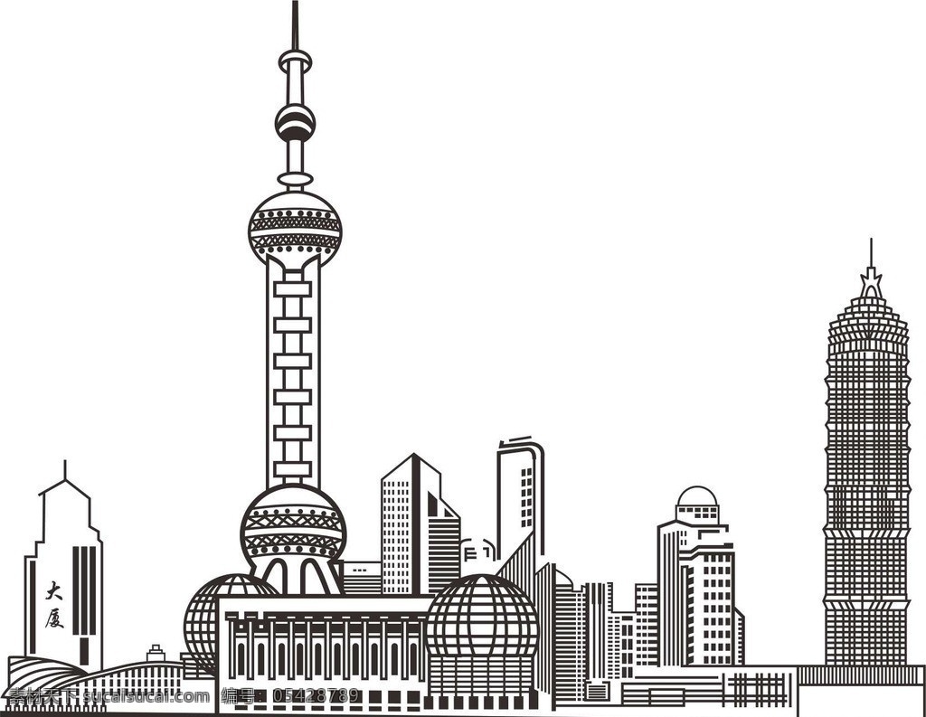 东方之珠 东方 明珠 建筑 塔 上海电视塔 公共标识标志 标识标志图标 矢量