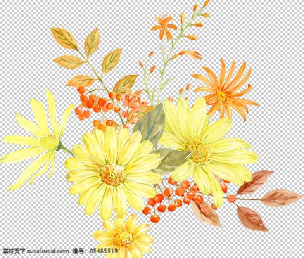 鲜艳 水彩 花朵 装饰 鲜艳花朵 植物花朵 花朵装饰 花卉图案 水彩花朵 婚礼装饰 文化艺术 绘画书法