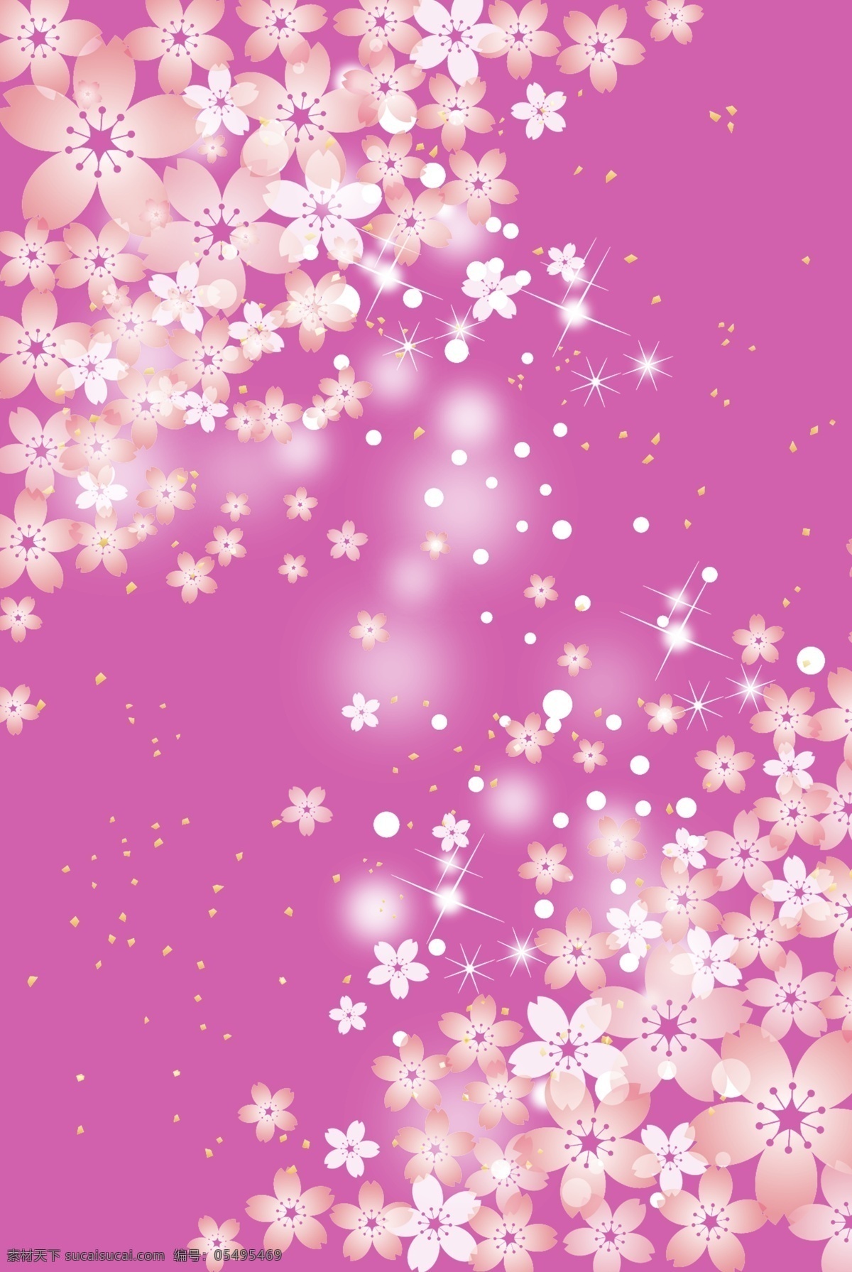 春天 唯美 樱花 矢量图 背景 小清新 底纹 春季 植物 粉色 花朵 花瓣 鲜花 盛开 繁花 粉紫