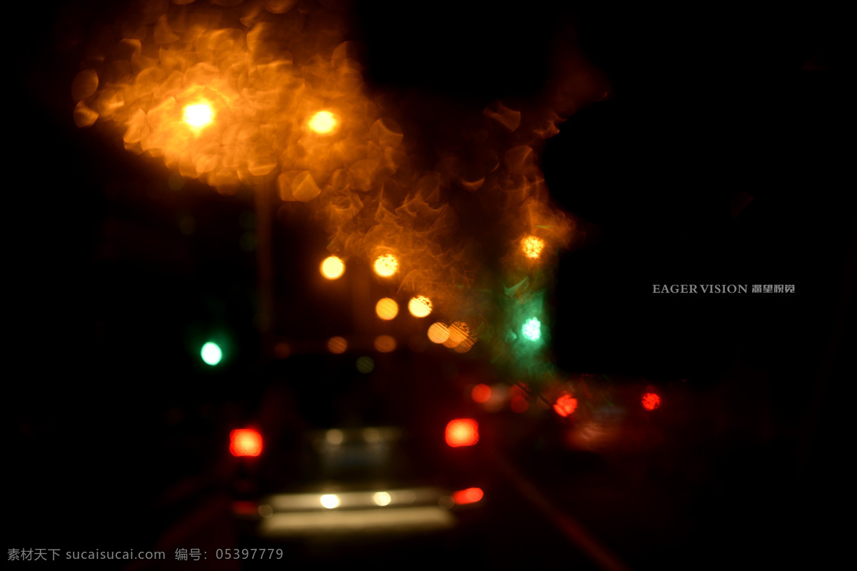雨夜光斑 燈光 雨夜 霓虹燈光 汽車尾燈 斑斕燈火 自然景觀