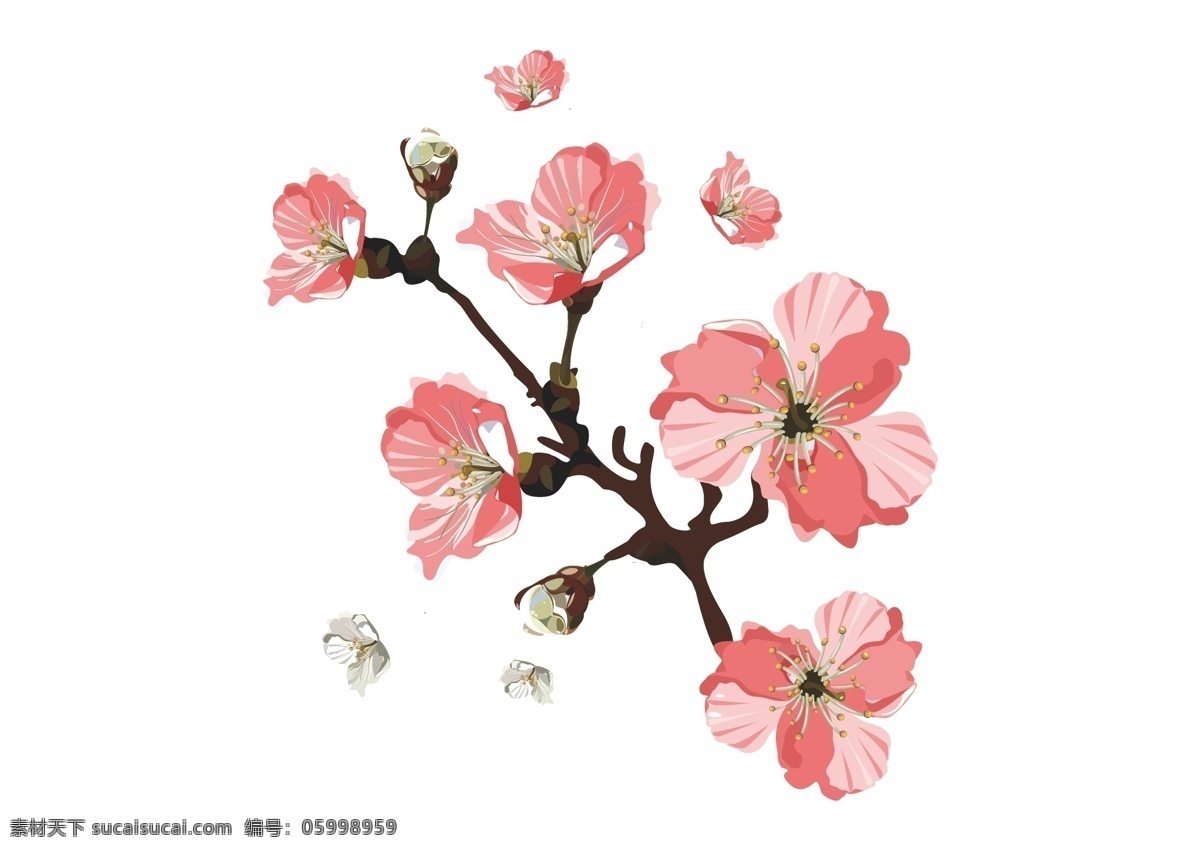 桃花枝 桃花 花朵 粉紅花朵 花枝 含苞未放 婚慶類(lèi) 自然景觀 自然風(fēng)光