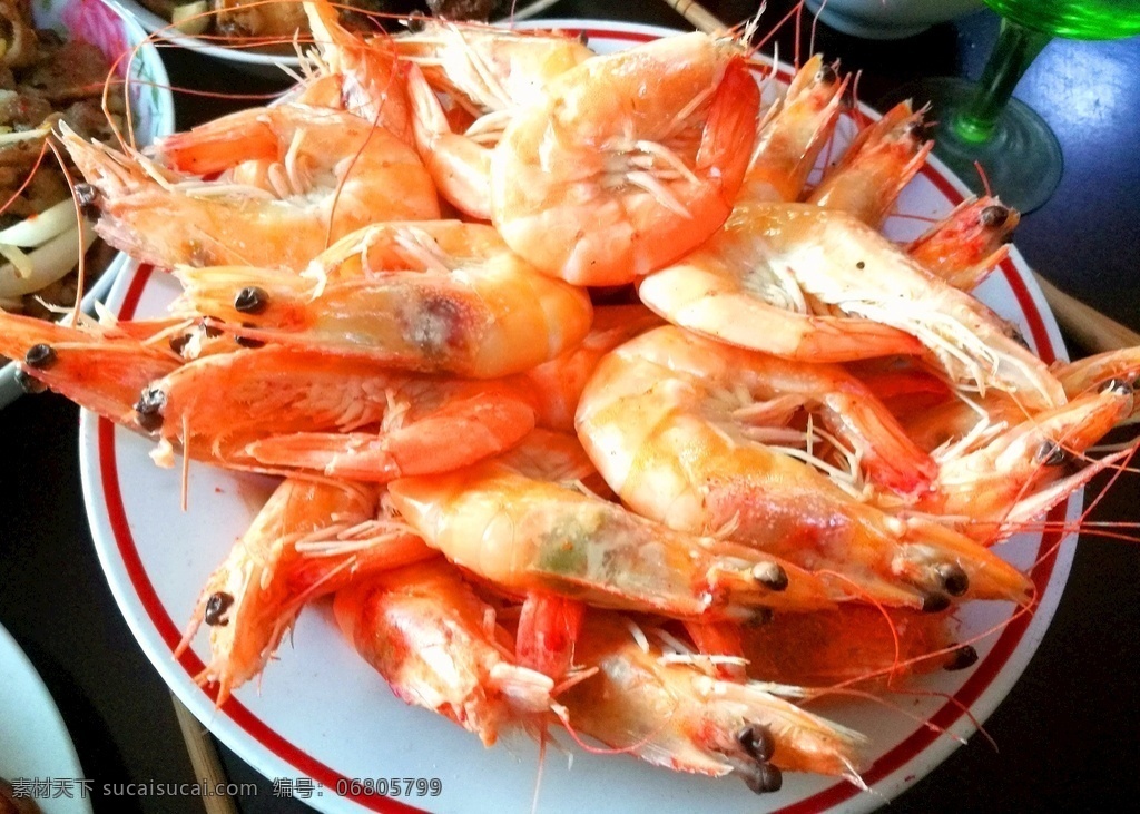 油焖大虾 籽虾 虾 油炸大虾 大虾 餐饮美食 传统美食