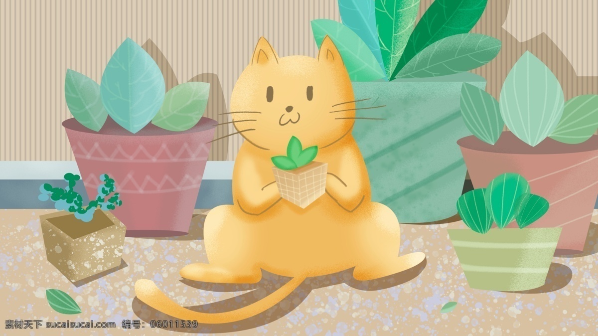 萌 宠 系列 热爱 植物 猫 宠物 享受生活 猫咪 萌宠系列 萌宠 黄猫 晒太阳 喵星人