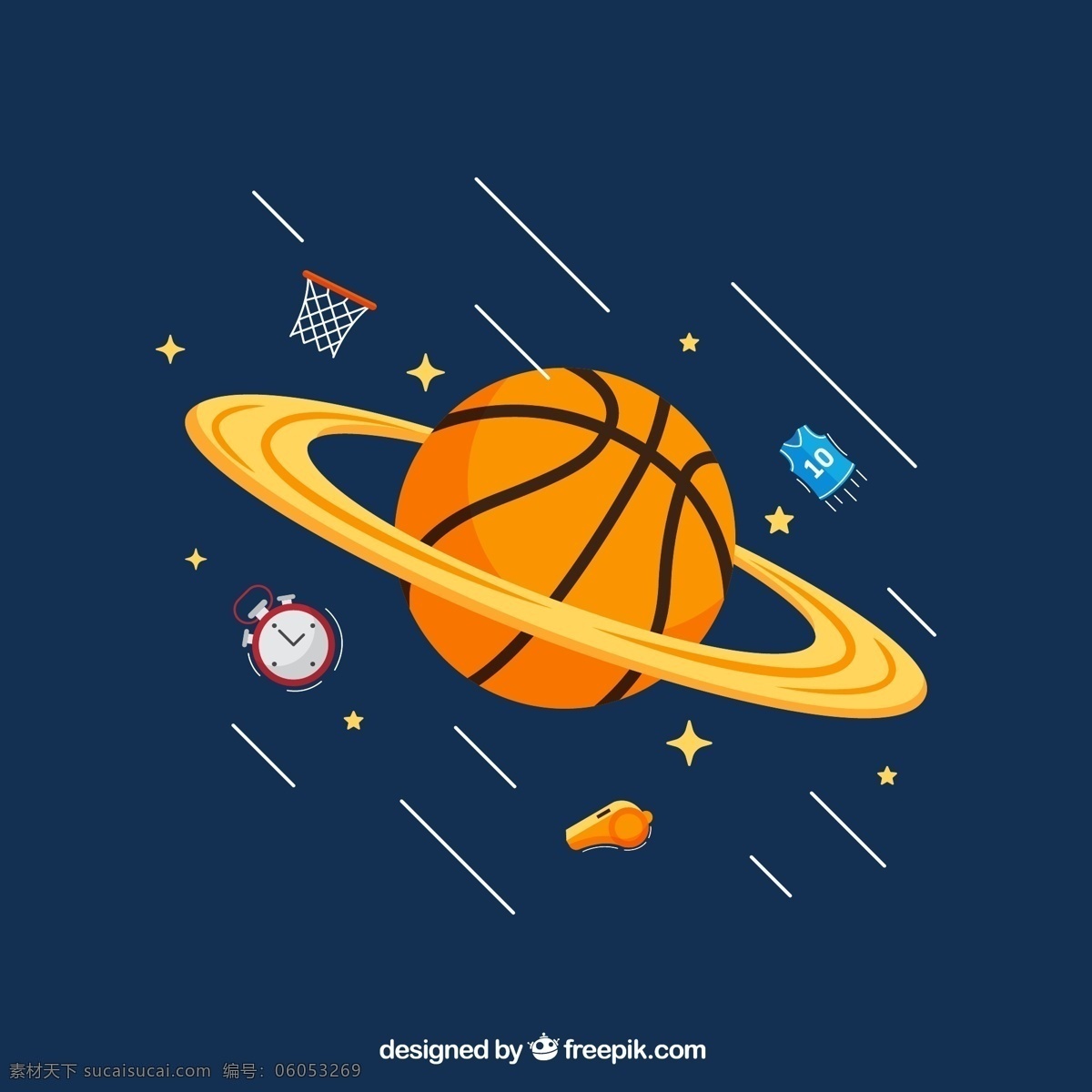 篮球 星球 口哨 篮球架 篮球服 计时器 运动 宇宙 源文件 矢量 高清图片
