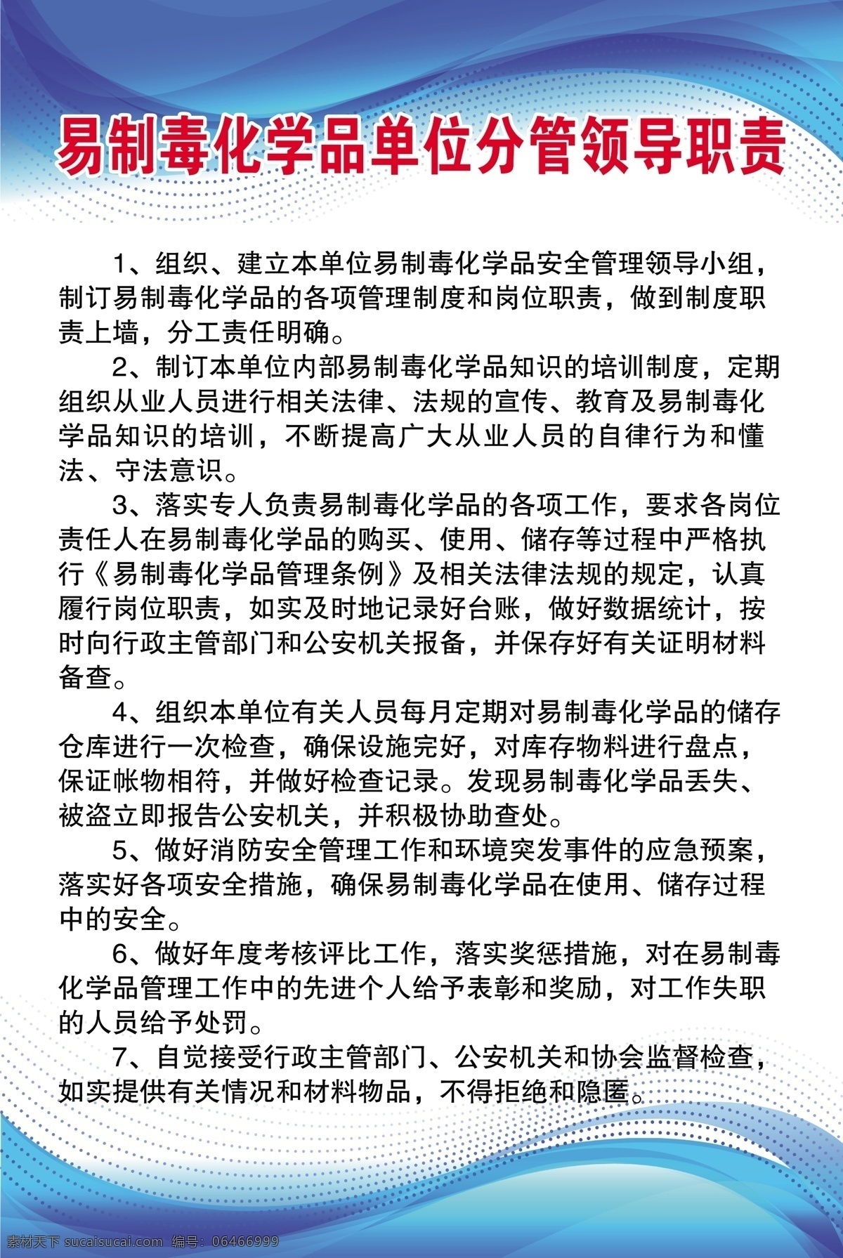 易 制毒 化學(xué)品 單位 分管 領(lǐng)導(dǎo) 職責(zé) 易制毒 專管 工作職責(zé) 宣傳展板 安全標(biāo)語(yǔ) 廢料處理 單位分管 領(lǐng)導(dǎo)職責(zé) 藍(lán)色背景 展板模板