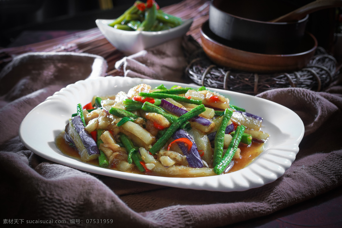 香 炒 茄子 豆角 溜茄子豆角 炒豆角 炒茄子 菜單 菜品 精致中餐 餐飲美食 傳統(tǒng)美食