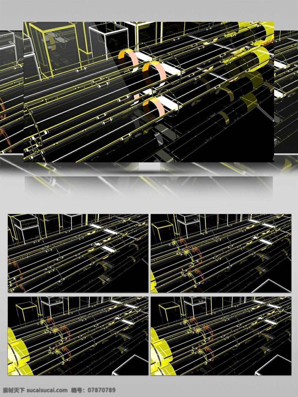 简约 动感 汽车 车道 黄色 视频 动态视频素材 高清视频素材 横线 视频素材 细线 运动