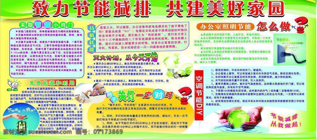 節(jié)能 減排 知識 宣傳欄 展板模板 矢量 模板下載 其他展板設(shè)計