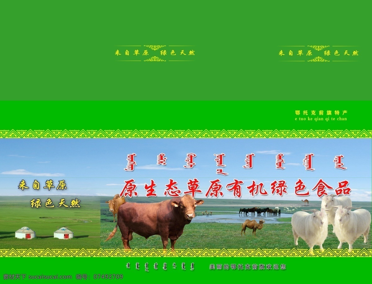 綠色 牛羊肉 包裝 原生態(tài) 草原 有機(jī)綠色 包裝設(shè)計(jì) 廣告設(shè)計(jì)模板 源文件