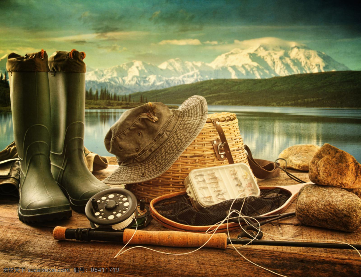 静物 靴子 皮靴 帽子 工具 西班牙风格 风景 高清大图 生活百科 生活素材
