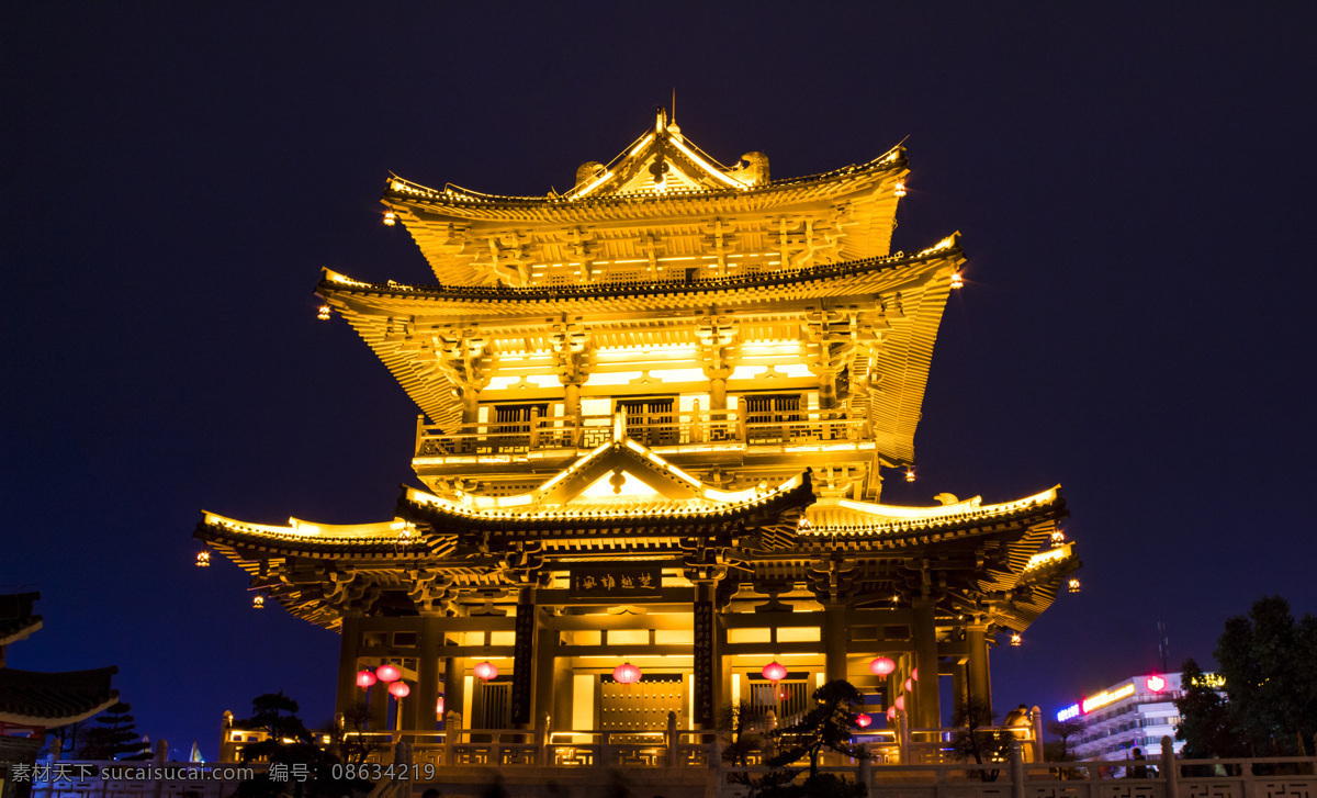 桂林 旅游景点 逍遥楼 鼓楼 塔楼 古风 古典 复古 中国风 商用 旅游 景点