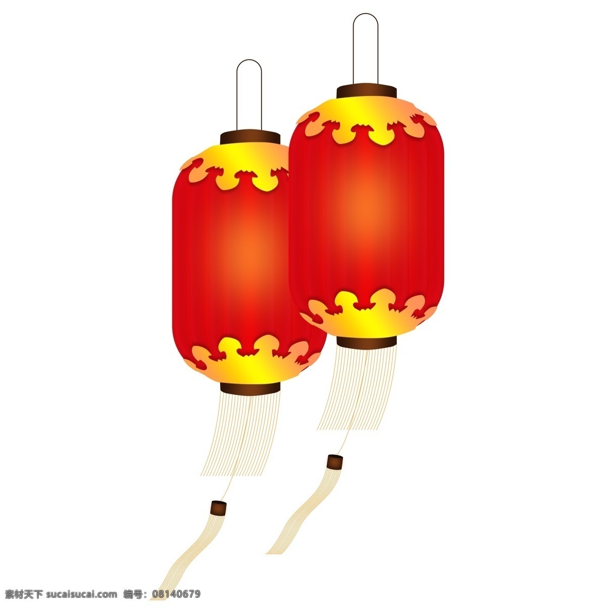 红色 喜庆 中国 风 新春 传统 灯笼 商用 装饰 图案 中国风 春节 可商用 新年 传统灯笼 装饰图案 免扣