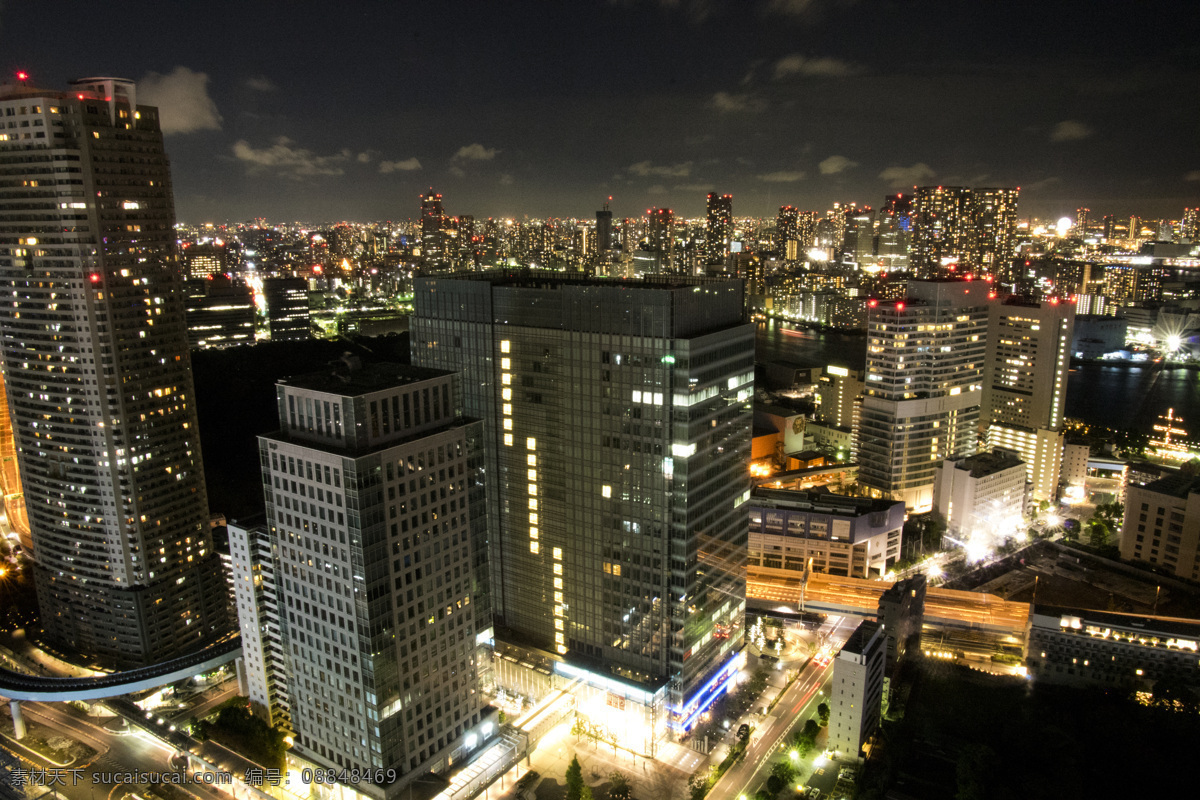 东京夜景 日本 东京 城市夜景 公路 城市道路 车流轨迹 国际大都会 建筑 建筑园林 建筑摄影