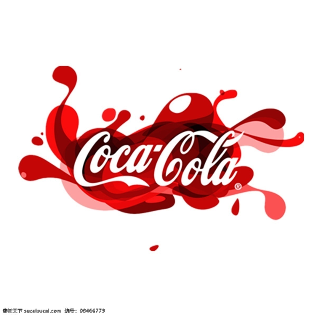 可口可乐 图标素材 红色图标 饮料标志 可乐标志 气泡水 分层