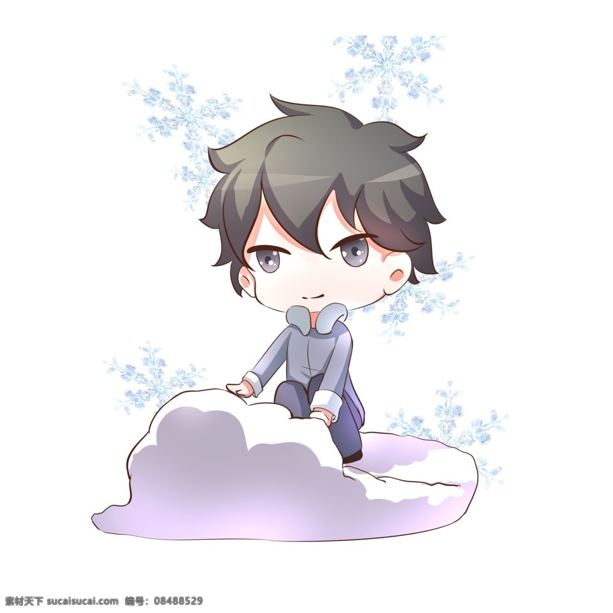 手繪 冬季 旅游 堆 雪 插畫 潔白的雪 白色的大地 帥氣的男孩 卡通男孩 卡通雪球 白雪倒影 手繪插畫 創(chuàng)意插畫
