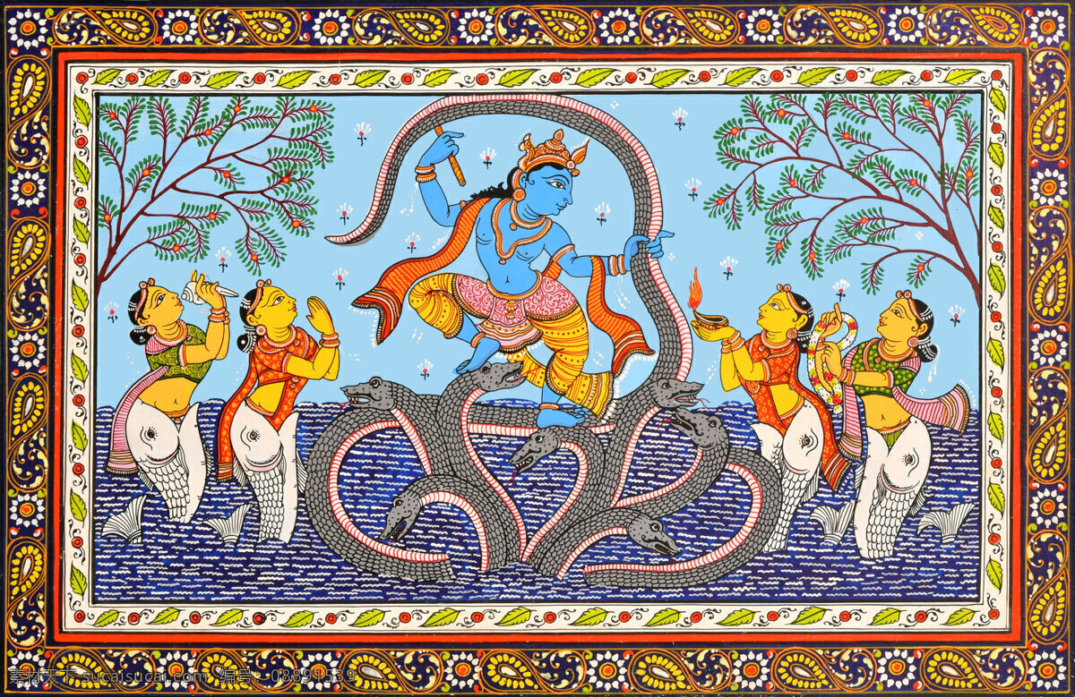 印度神像 龙王龙女 龙王 龙女 人物 神像 宗教信仰 宗教艺术 文化艺术 传统文化