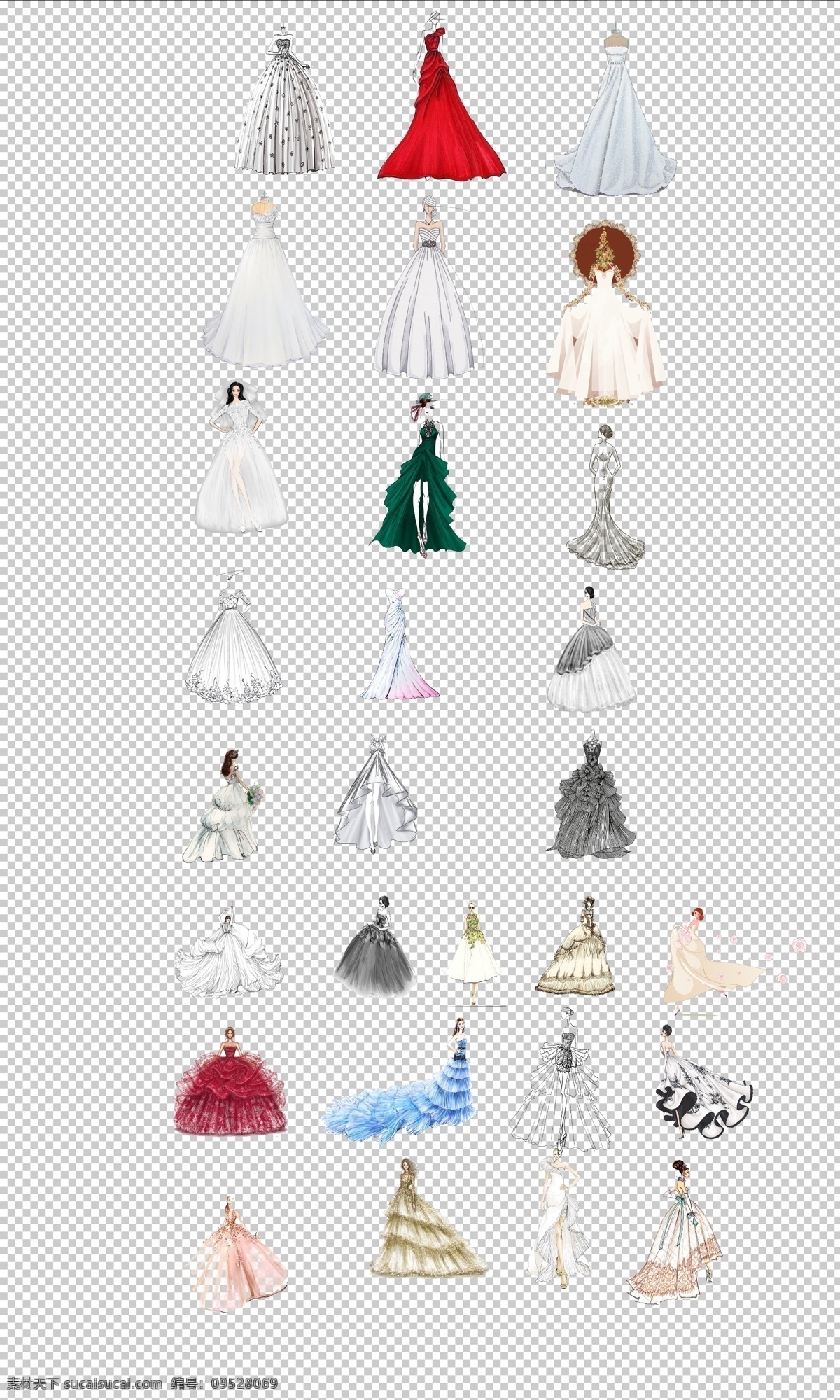 婚紗禮服 結(jié)婚 服裝 手繪 婚紗 禮服 結(jié)婚服裝 手繪婚紗 免摳 夢(mèng)幻 分層